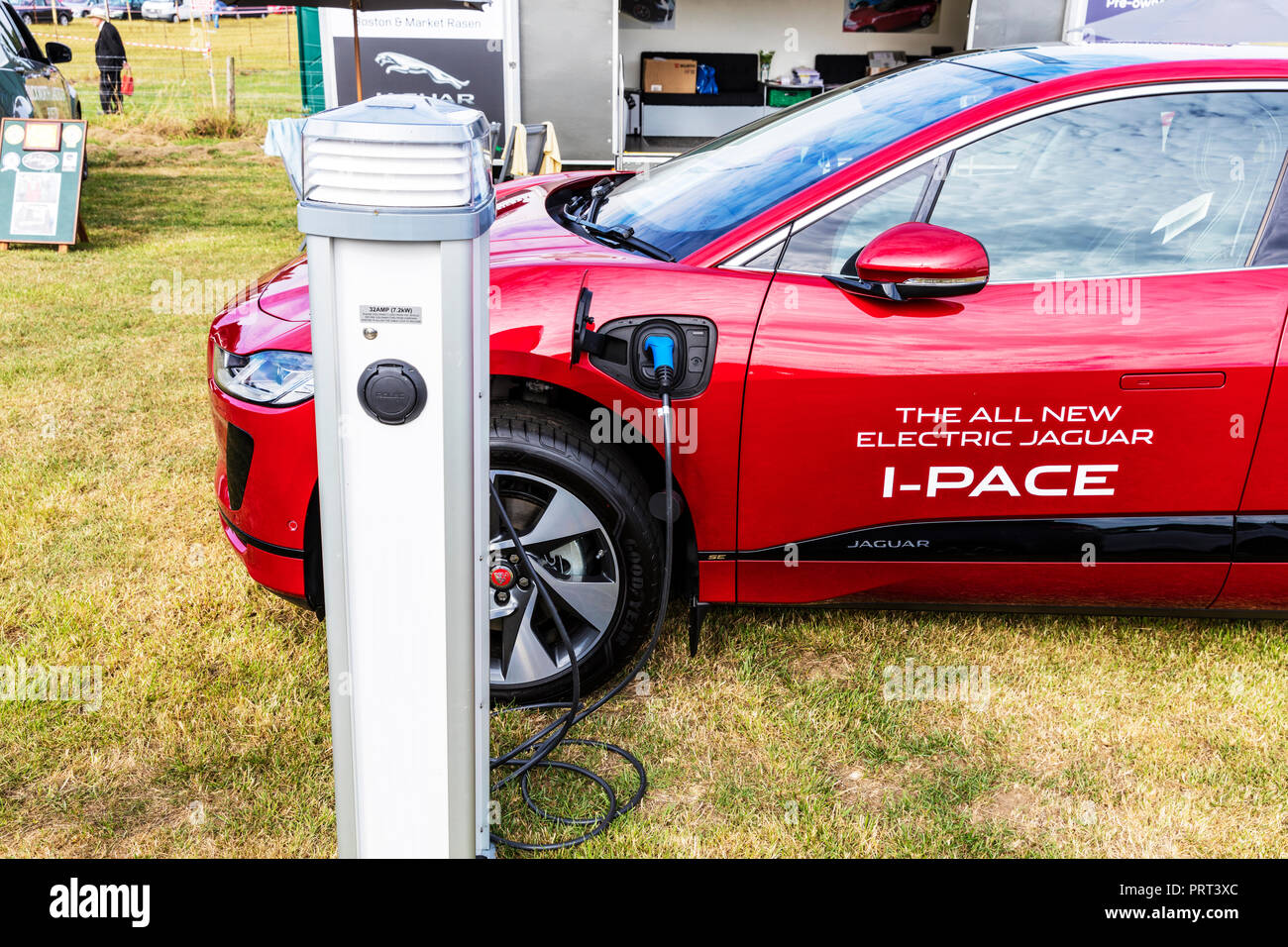 Jaguar i-pace car charging, Jaguar i-pace car, Jaguar i-pace, charging, Electric car, charging car point, car charging point, I-pace jaguar, Stock Photo