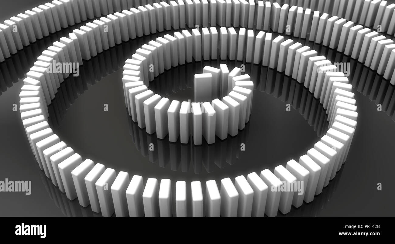 3d render domino effect Stock Photo Alamy
