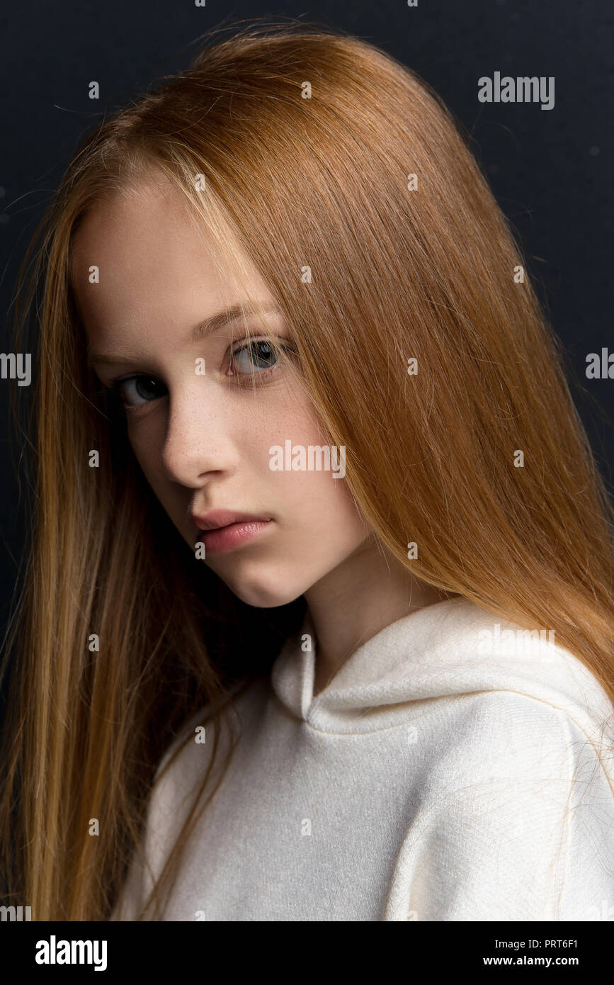 Redhead ginger girl teenager hi-res stock photography and images - Alamy