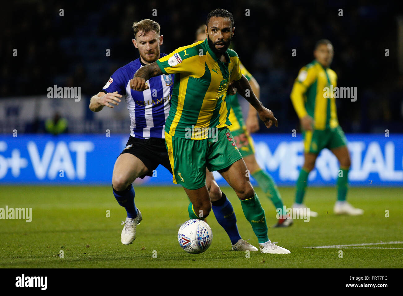3rd October 2018, Hillsborough, Sheffield, England; Sky Bet Championship, Sheffield Wednesday v West Bromwich Albion : Kyle Bartley (05) of West Brom on the ball  English Football League images are subject to DataCo Licence Stock Photo