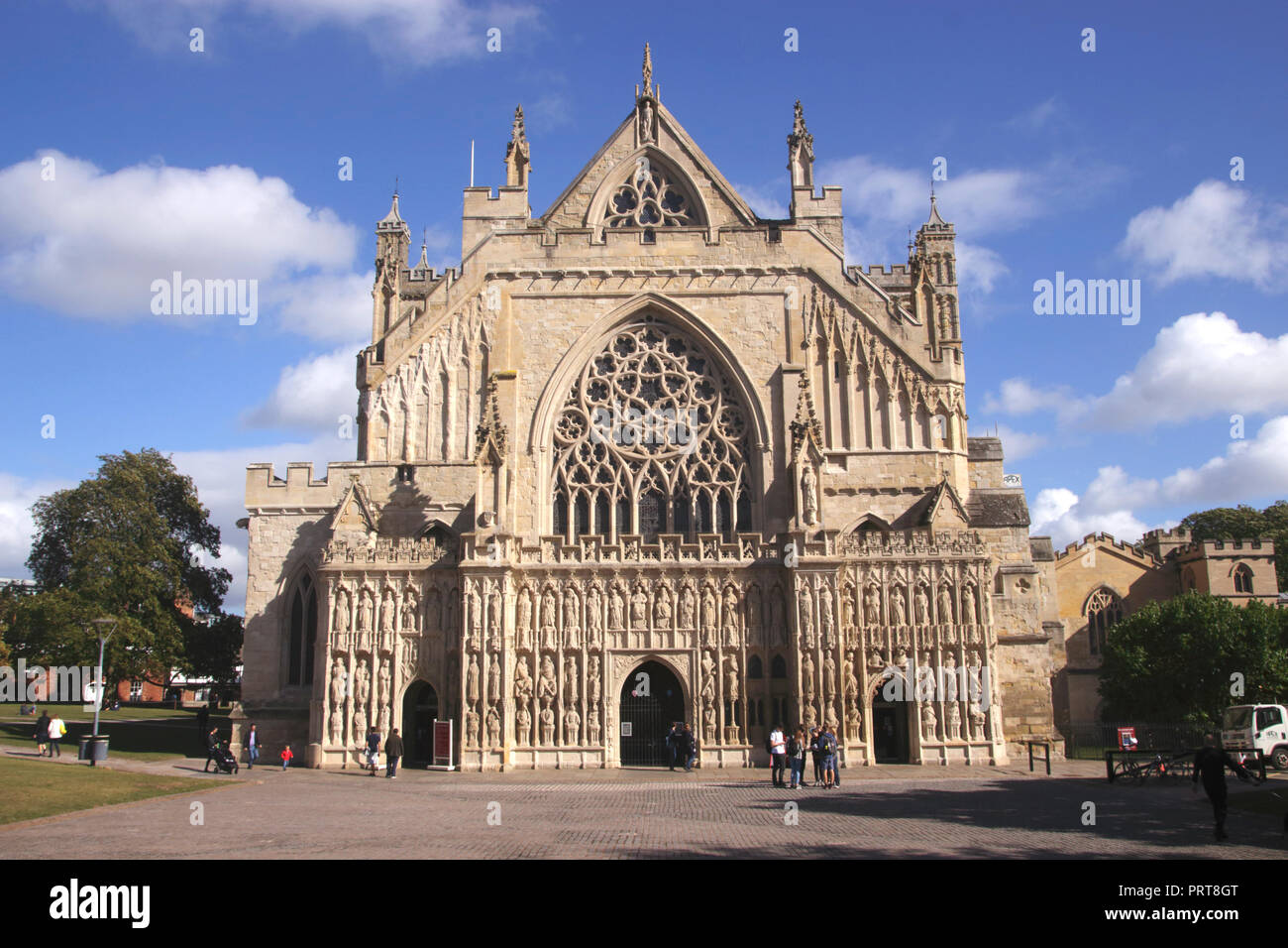 Exeter Cathedral Devon England Stock Photo
