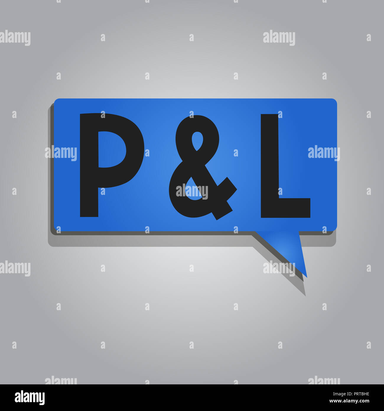 word writing text p and l business concept for primary financial