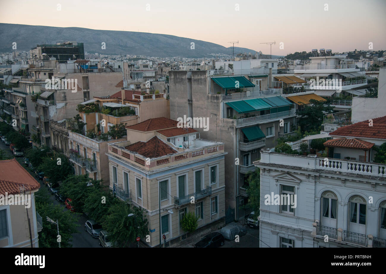 Rooftop view of Athens Stock Photo Alamy