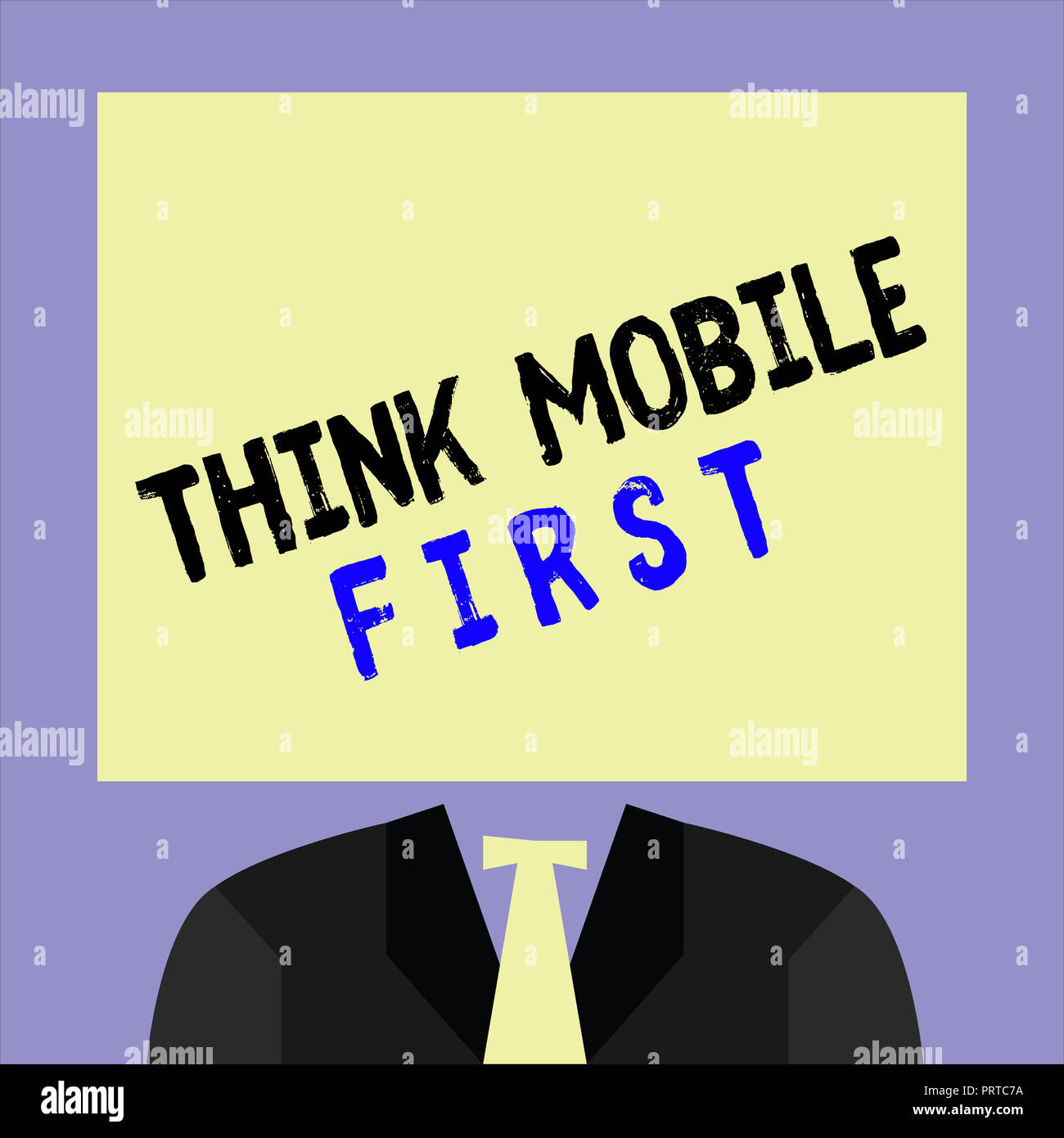 Handwriting text writing Think Mobile First. Concept meaning Easy ...