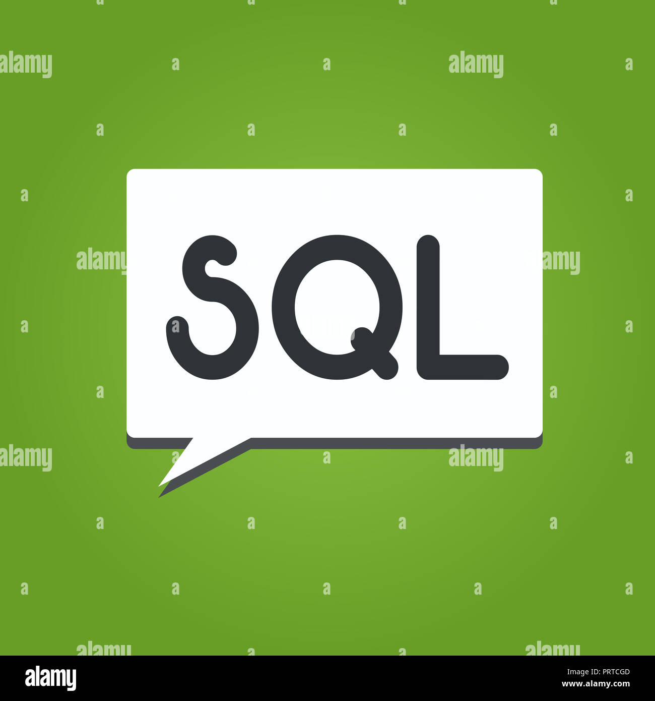 Text sign showing Sql. Conceptual photo A standard computer language ...