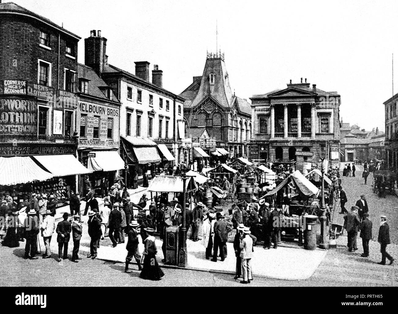 Cornhill, Lincoln early 1900s Stock Photo Alamy