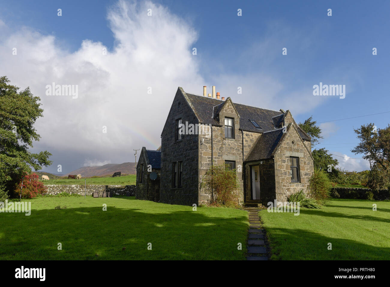 The Old Schoolhouse at Ardtalla on he Isle of Islay Scotland Stock Photo