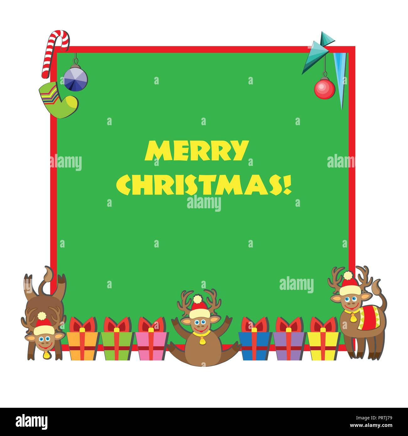 Abstract design Christmas card illustration for text. Stock Vector