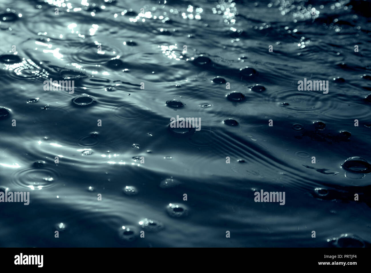 background with bubbles on water surface Stock Photo - Alamy