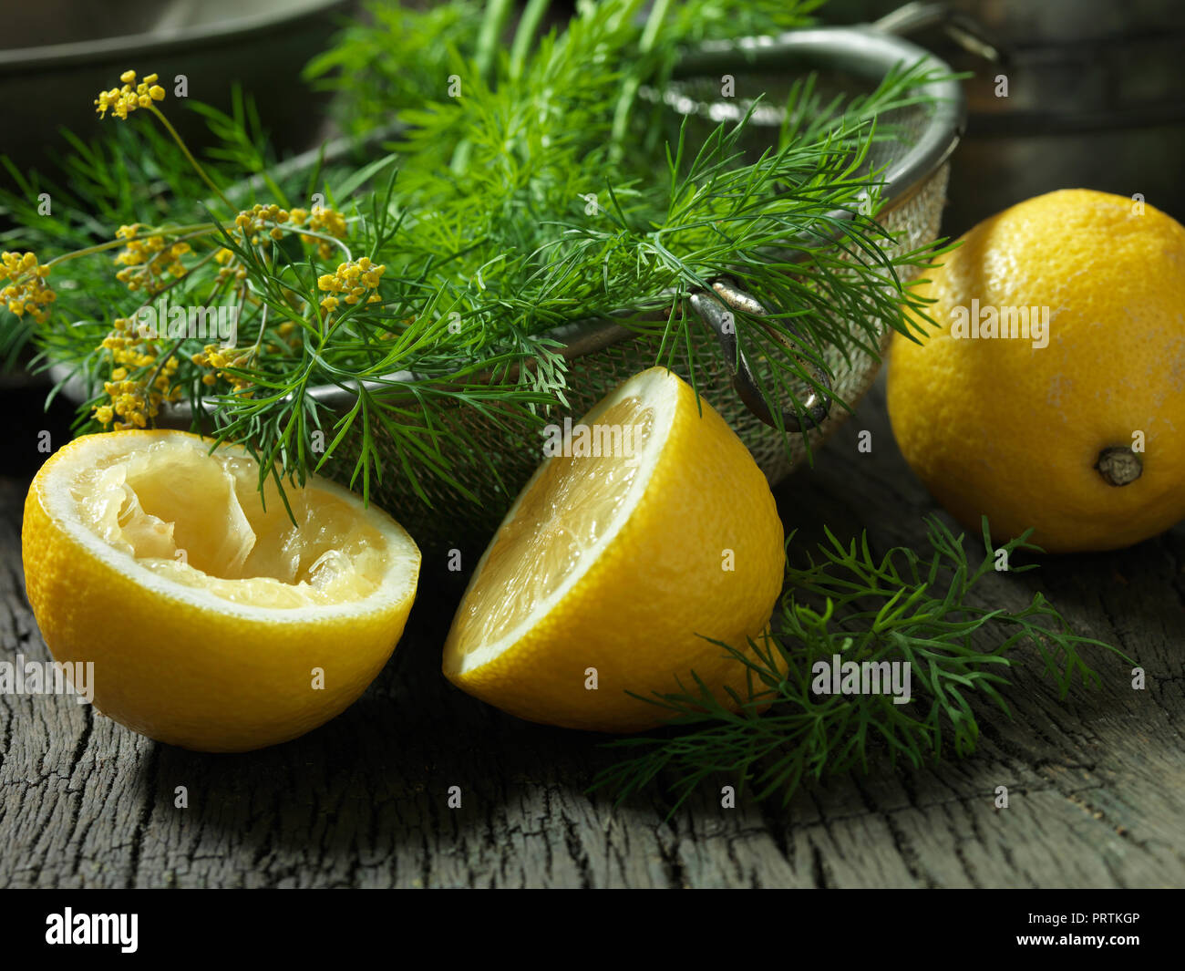 Lemon and dill Stock Photo