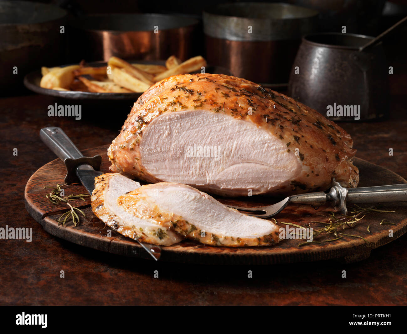 Christmas easy carve turkey breast Stock Photo