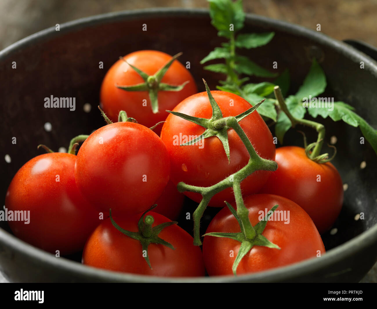 Vine tomatoes Stock Photo
