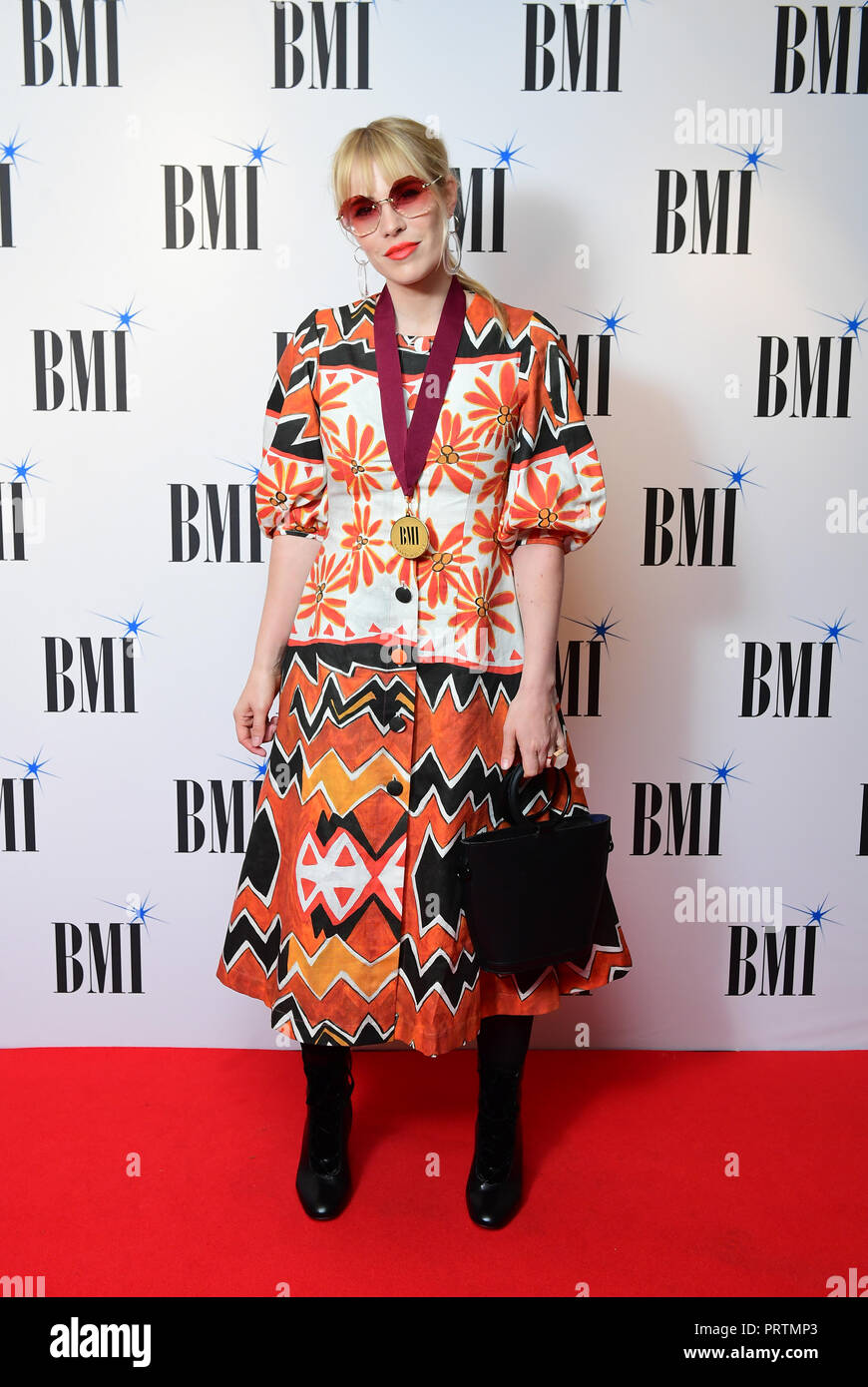 Natasha Bedingfield arriving for the BMI London Awards 2018 at the