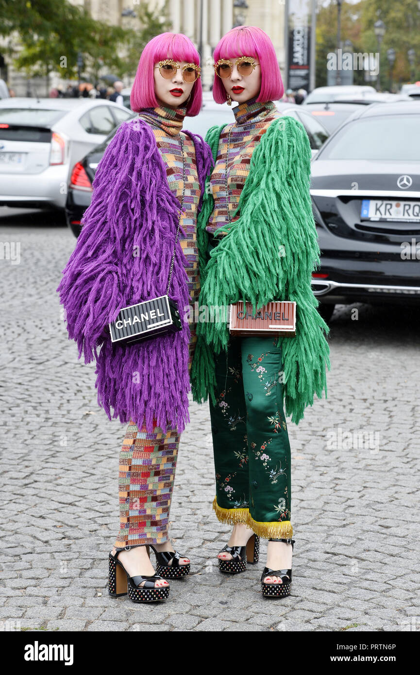 Amiaya / Aya & Ami Suzuki J-Pop twin sisters - StreetStyle outside