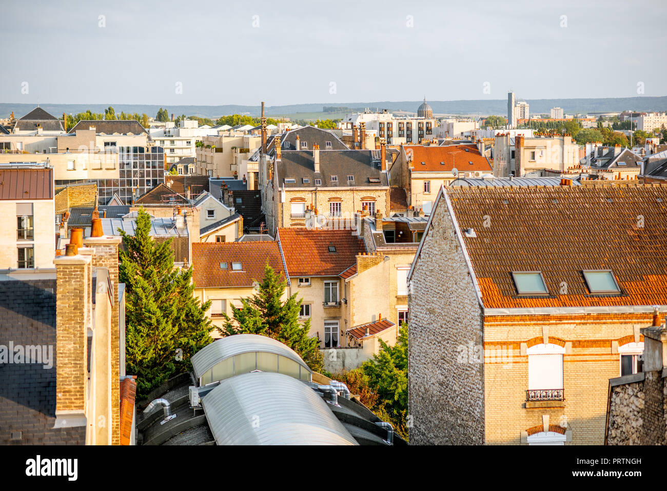 Aerial Cityscape View With Beautiful Old Buildings Roooftops In Reims City In Champagne Ardenne Region France Stock Photo Alamy