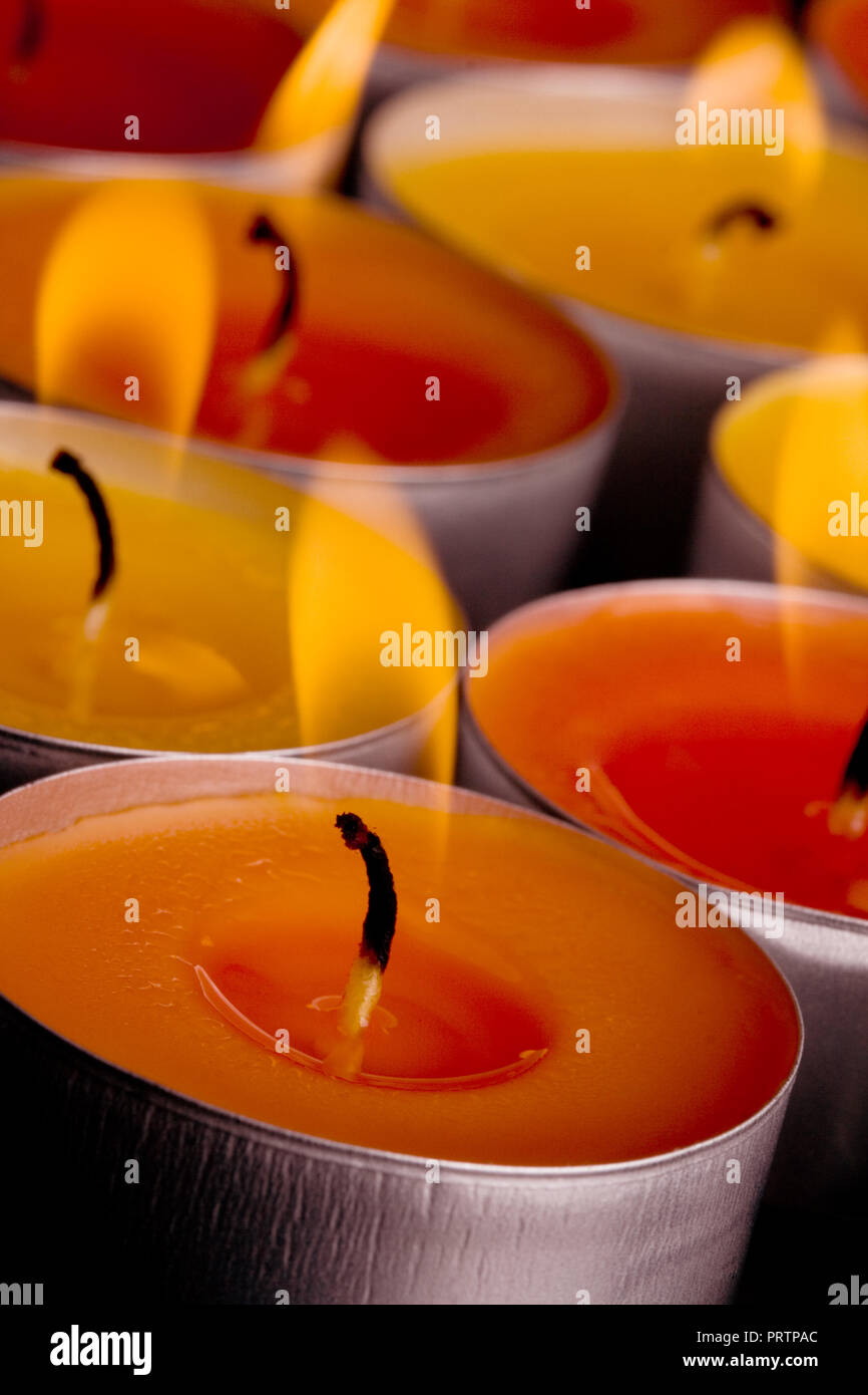 flaming candles closeup Stock Photo Alamy