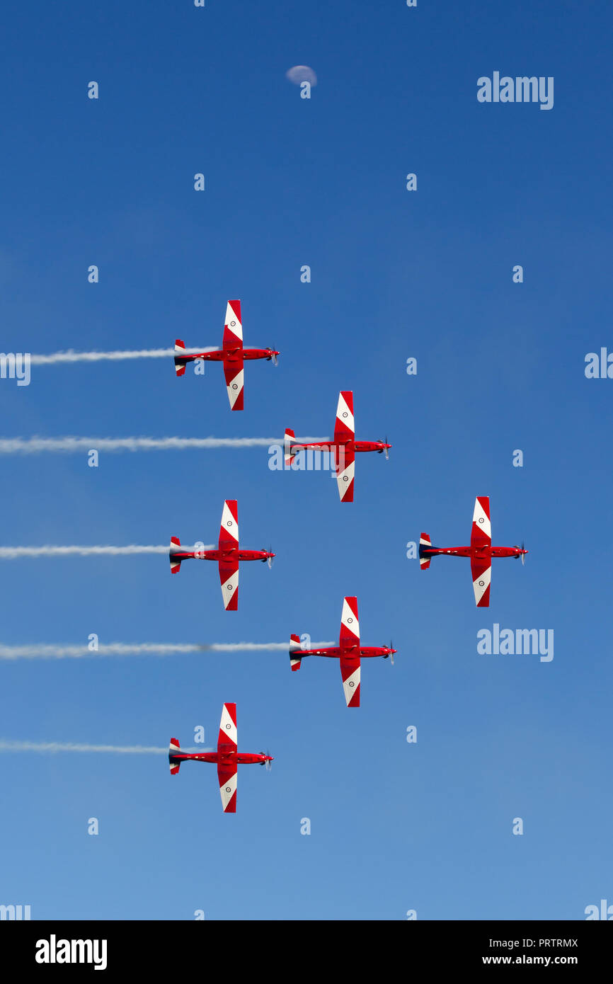 Royal Australian Air Force (RAAF) Roulettes formation aerobatic display