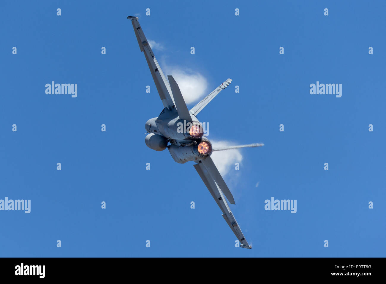 Royal Australian Air Force (RAAF) Boeing F/A-18F Super Hornet multirole fighter aircraft A44-222 based at RAAF Amberley in Queensland. Stock Photo