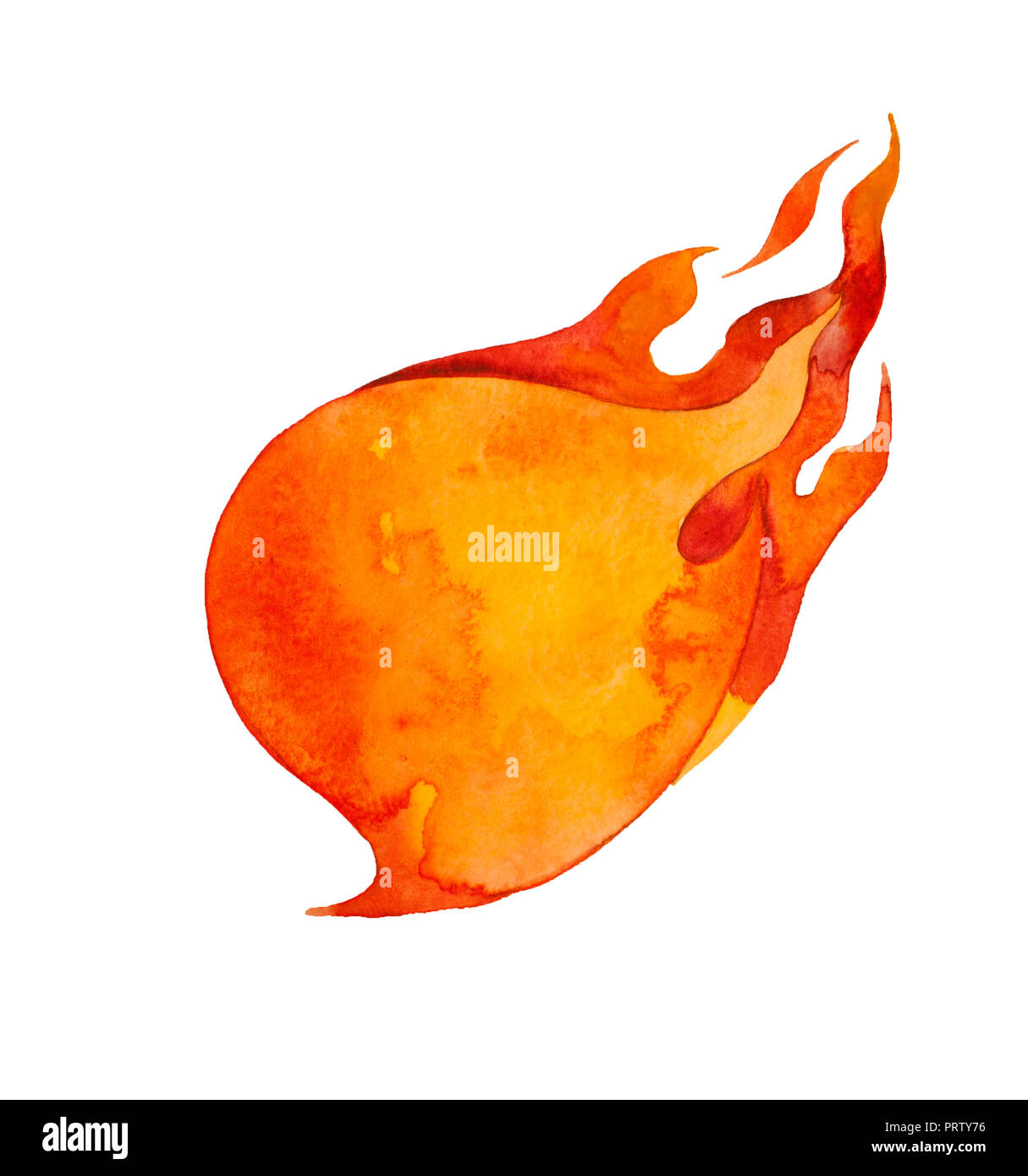 watercolor burning speech bubble isolated on white hot fireball in fireball label template