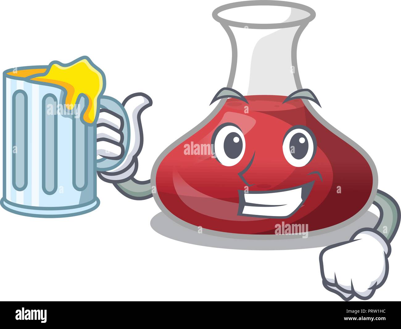 With juice wine decanter on the table cartoon Stock Vector Image & Art