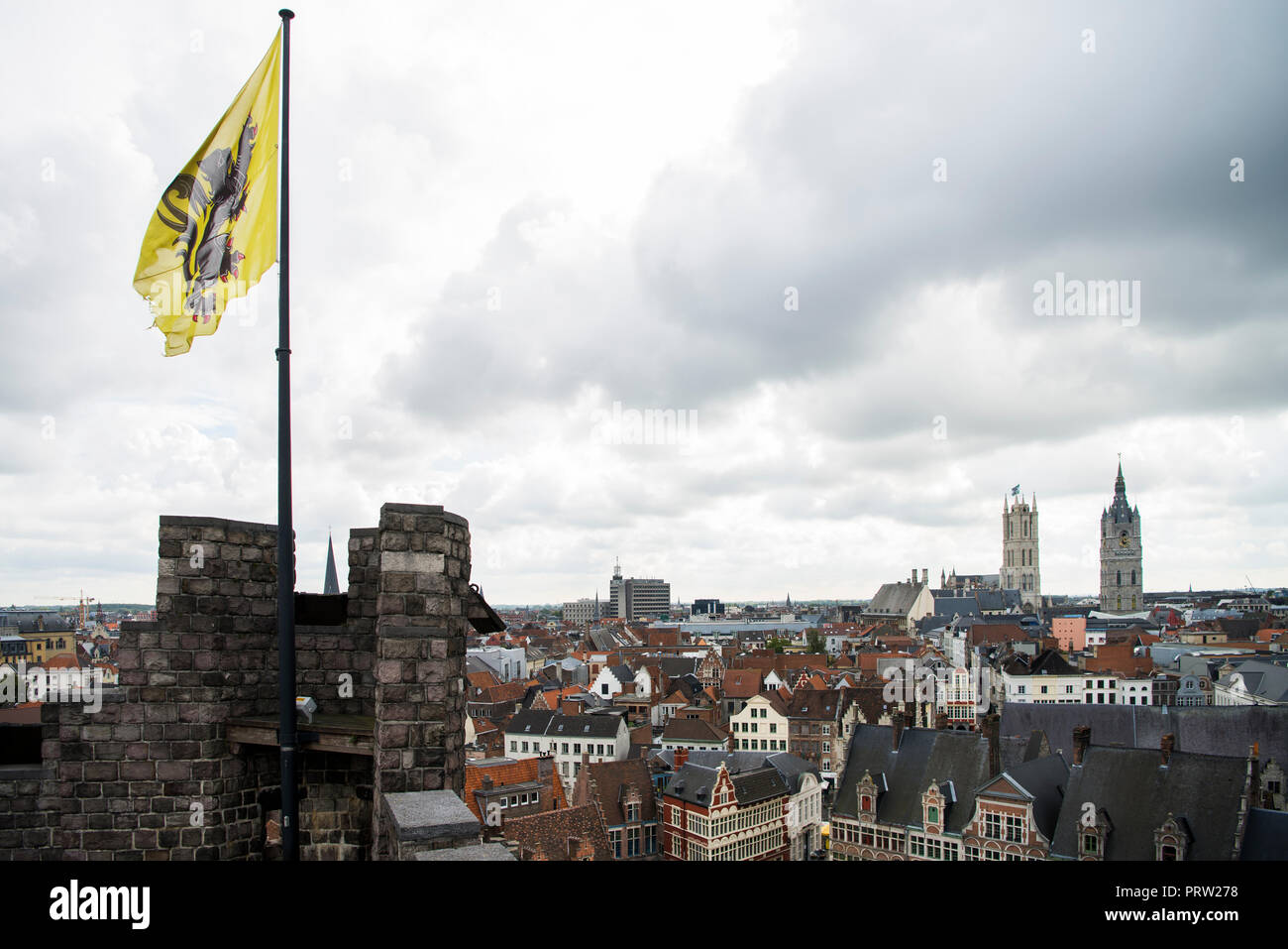 Flag of Flandes Stock Photo