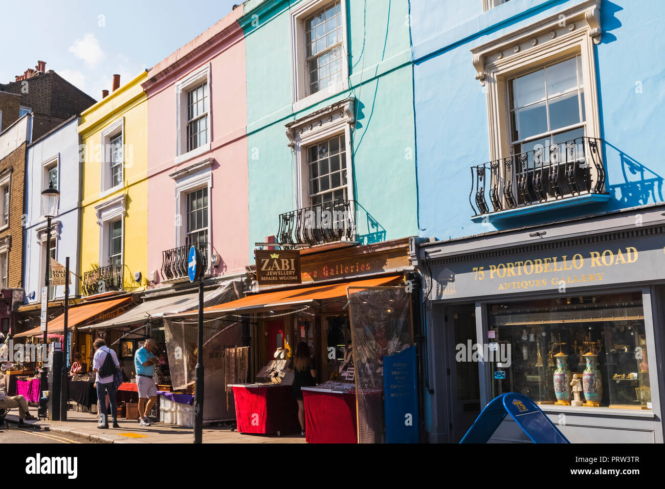 England, London, Notting Hill, Portobello Road, Antique Shops Stock