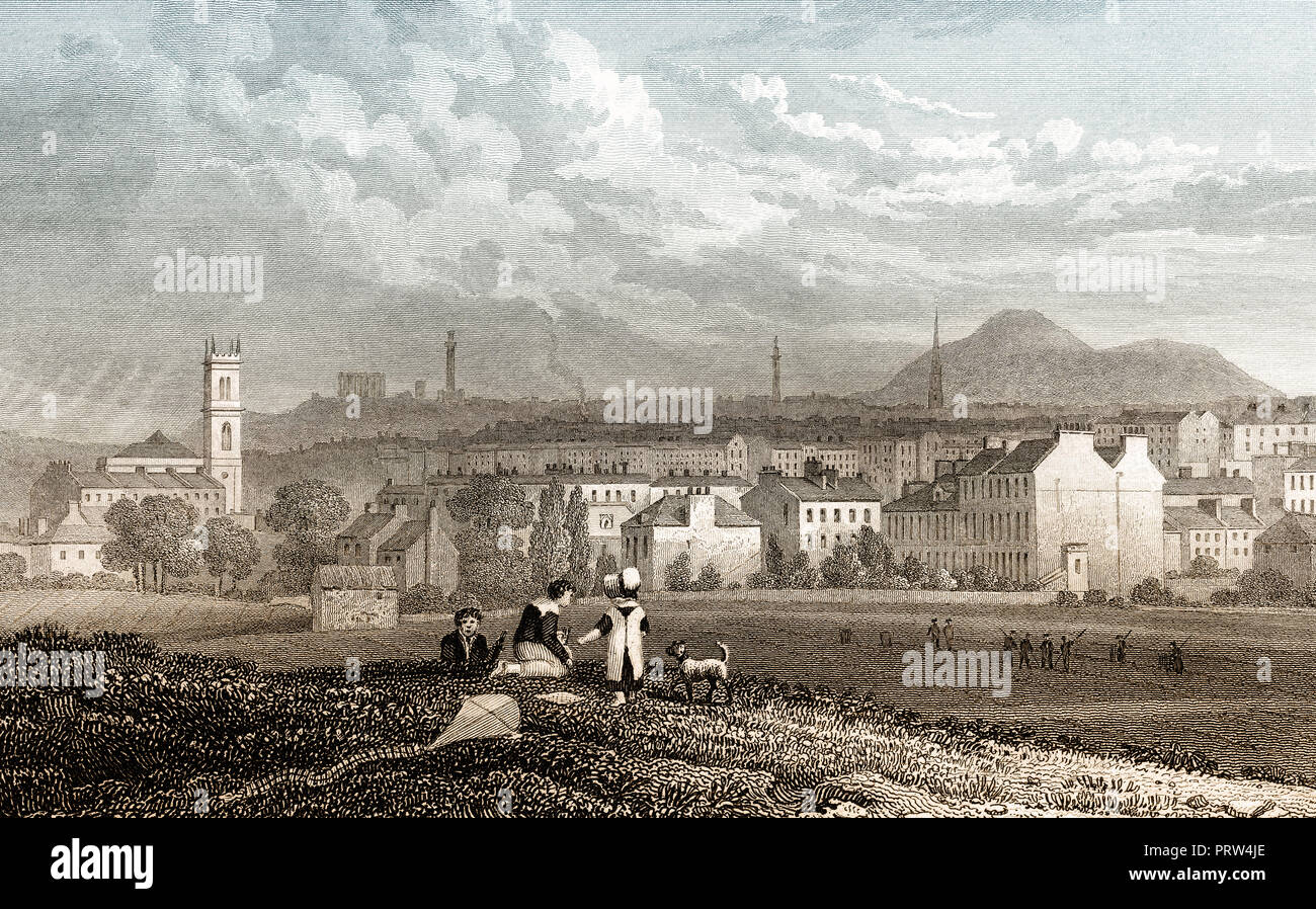 Part of the New Town, from the North West, Edinburgh, Scotland, 19th century, from Modern Athens by Th. H. Shepherd Stock Photo
