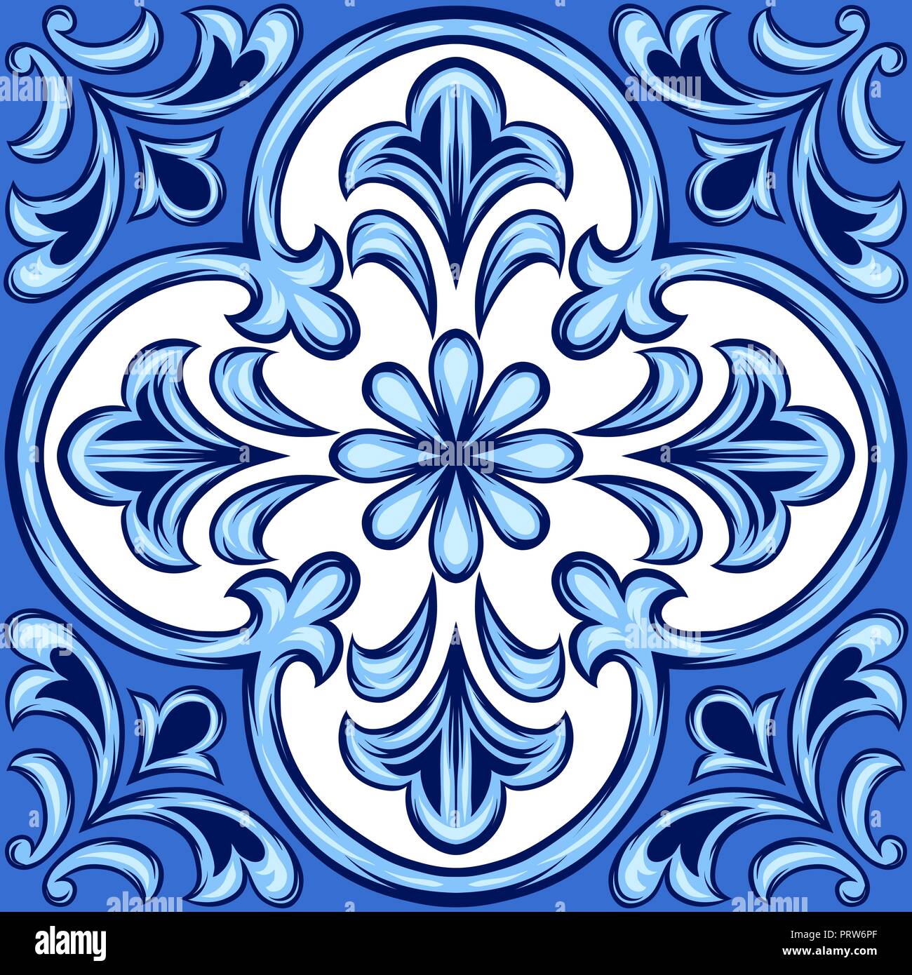 Portuguese azulejo ceramic tile Stock Vector Image & Art - Alamy