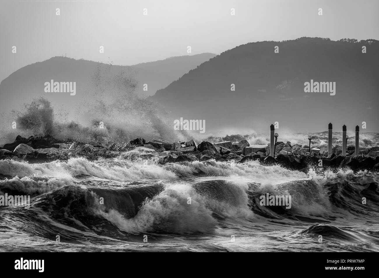 Water at shoreline Black and White Stock Photos & Images - Alamy