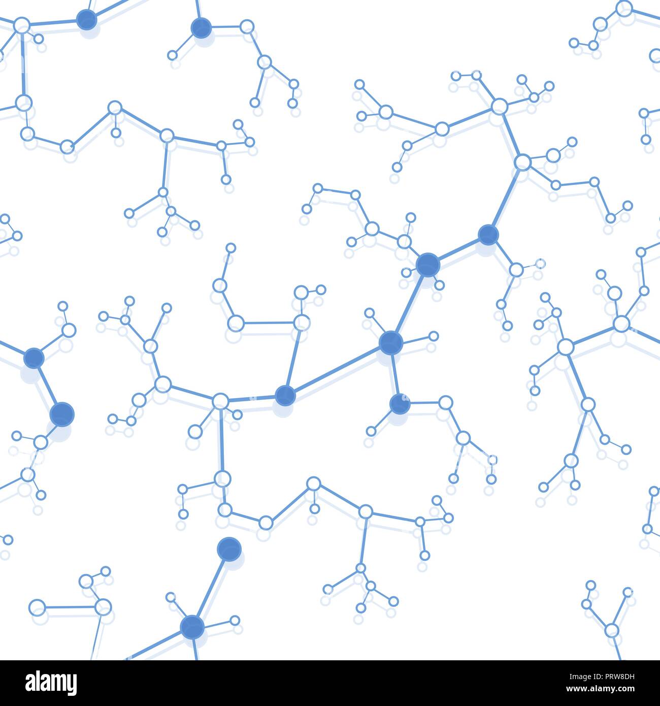 Seamless pattern with structures of molecules and communication ...