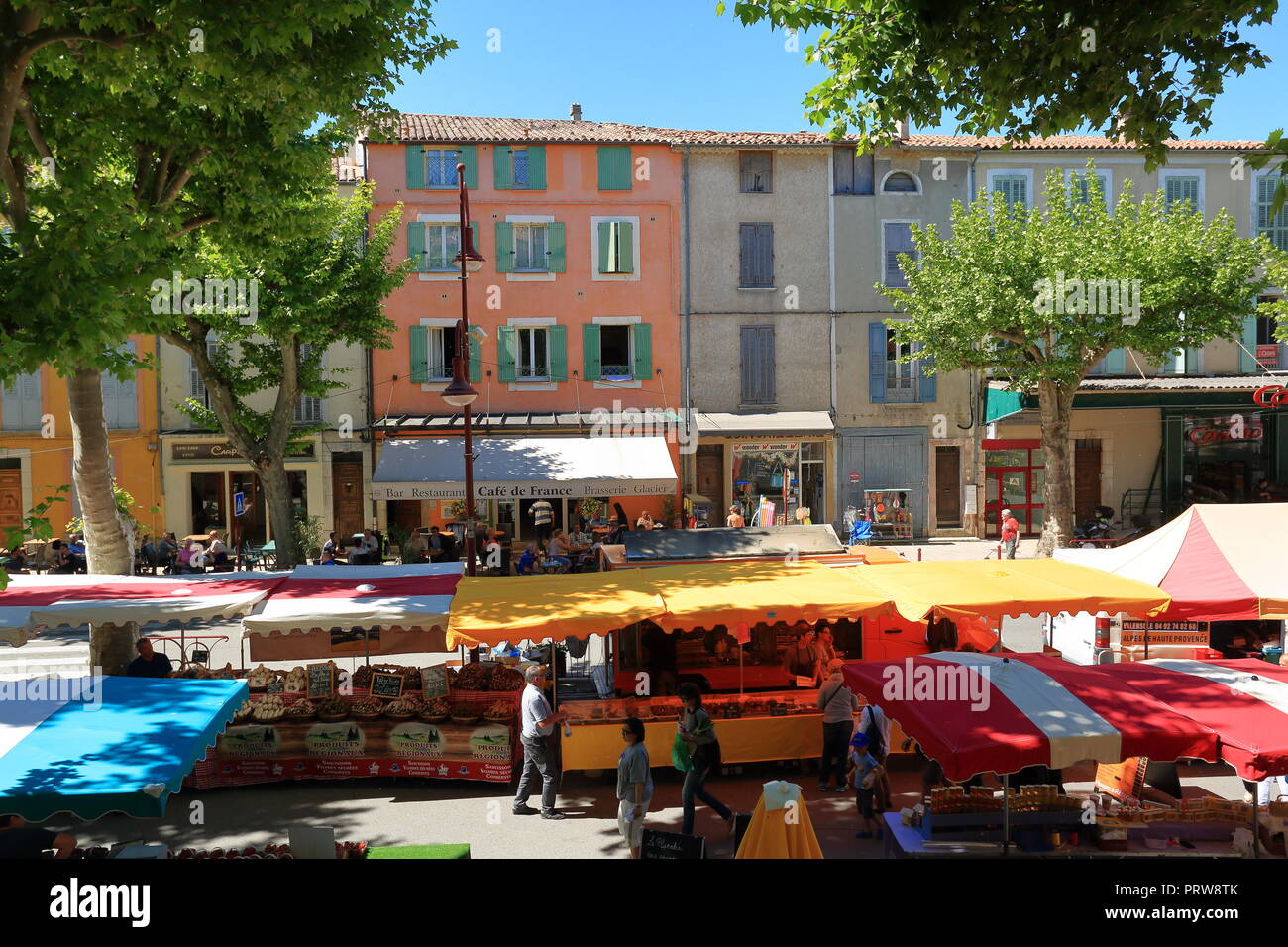 Provence market Riez,  Alpes de Haute Provence, 04, PACA, Stock Photo
