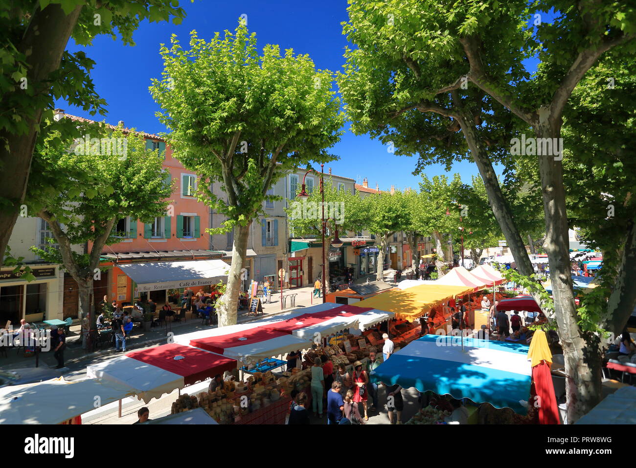 Provence market Riez,  Alpes de Haute Provence, 04, PACA, Stock Photo