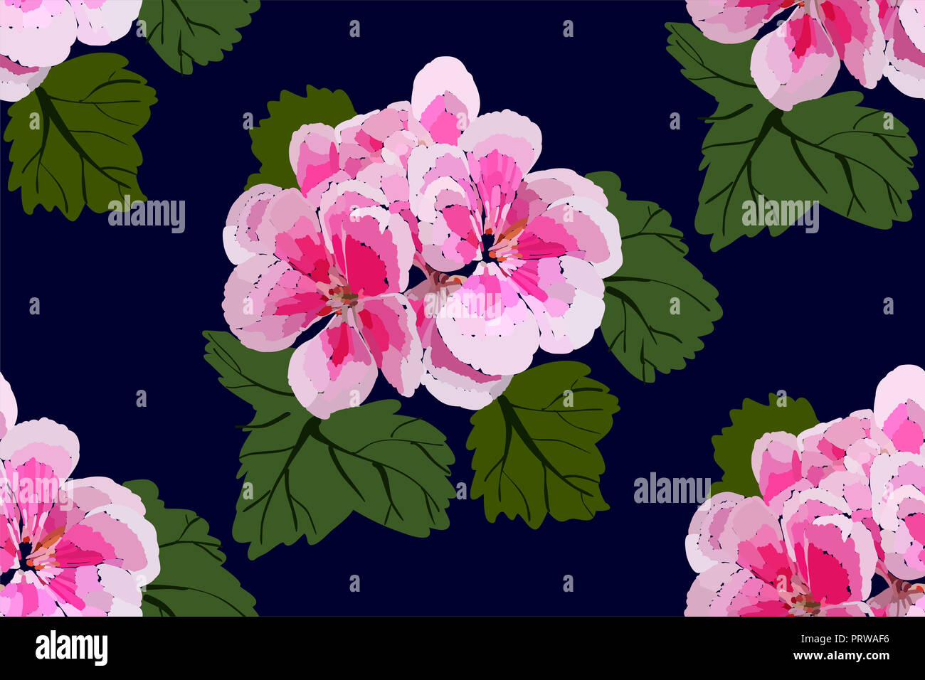 Floral seamless pattern with different flowers and leaves. Botanical  illustration hand painted. Textile print, fabric swatch, wrapping paper.  Vector Stock Photo - Alamy