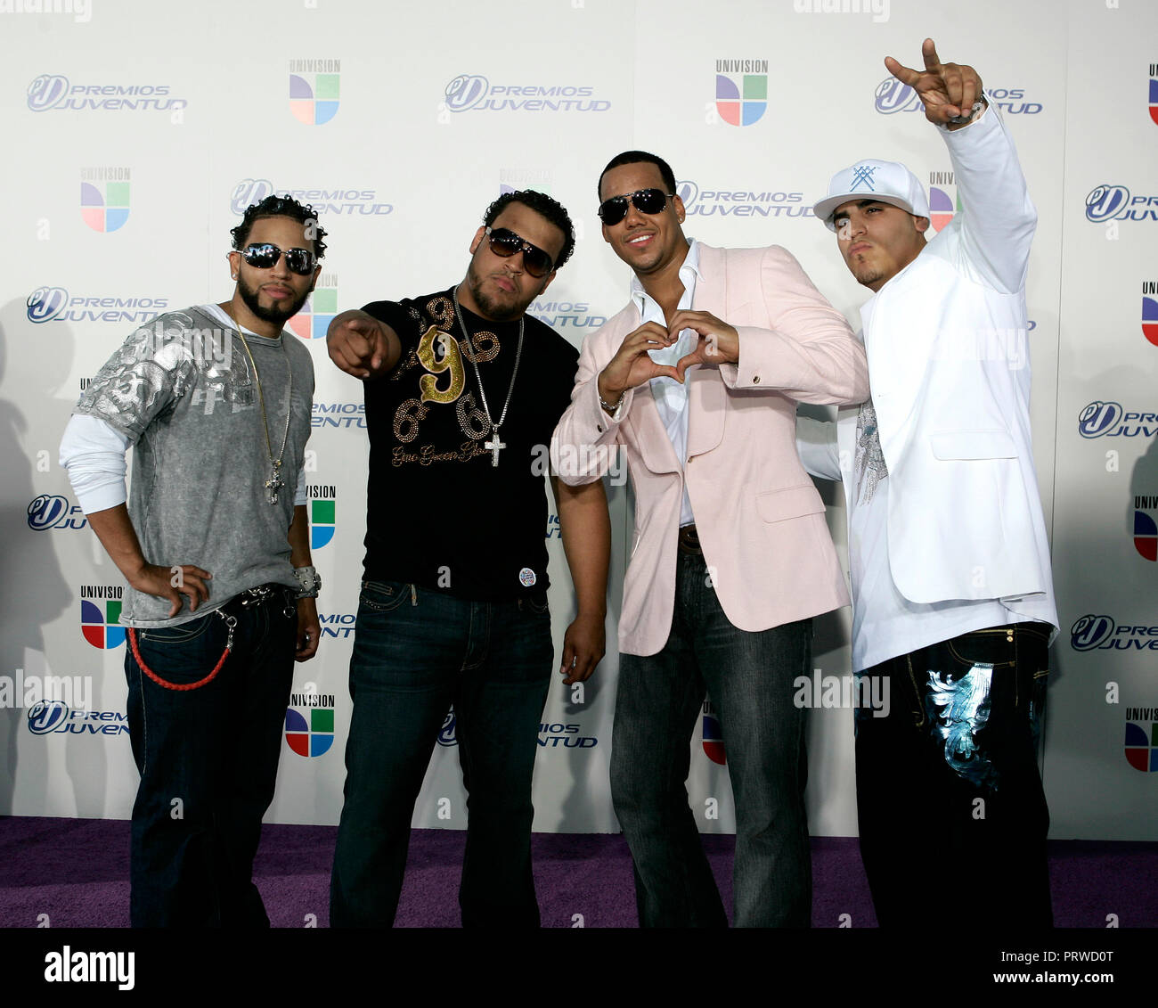 Aventura arrives for the 2007 Premios Juventud Awards at the University of Miami BankUnited Center in Coral Gables, Florida on July 19, 2007. Stock Photo