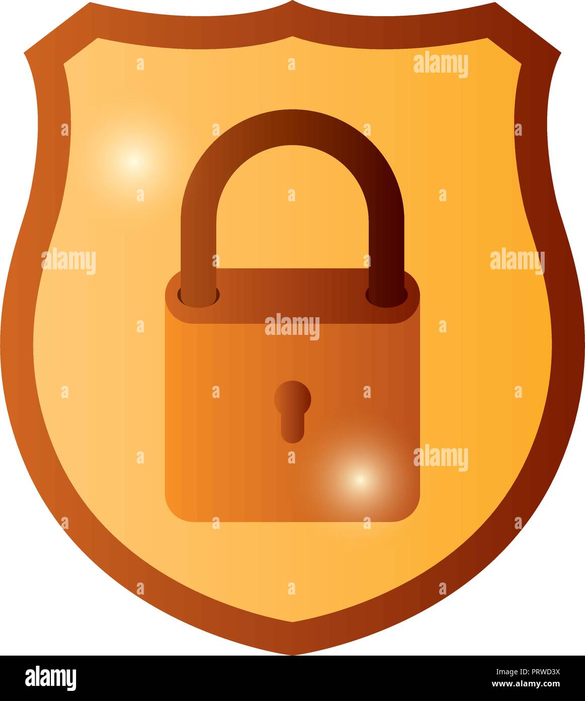 shield with padlock isolated icons Stock Vector Image & Art Alamy