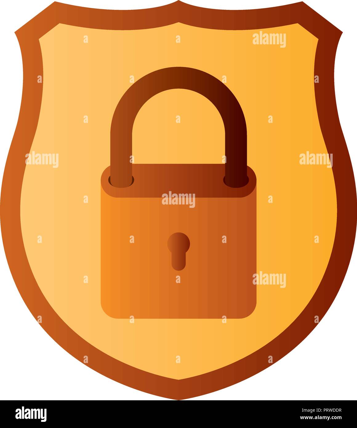 shield with padlock isolated icons Stock Vector Image & Art - Alamy