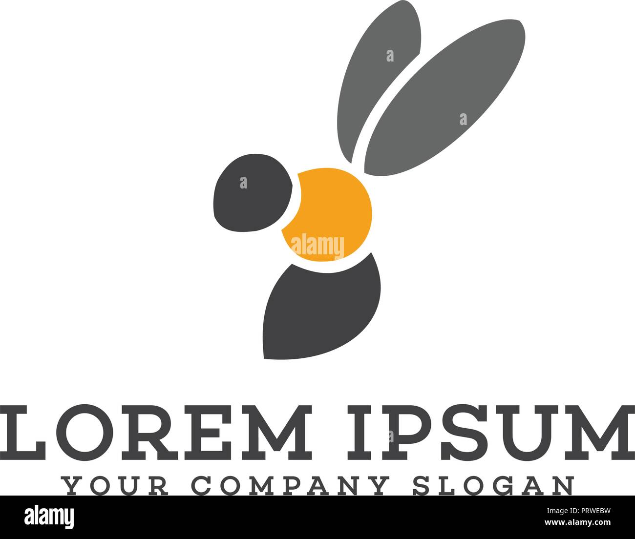 bee logo design concept template Stock Vector