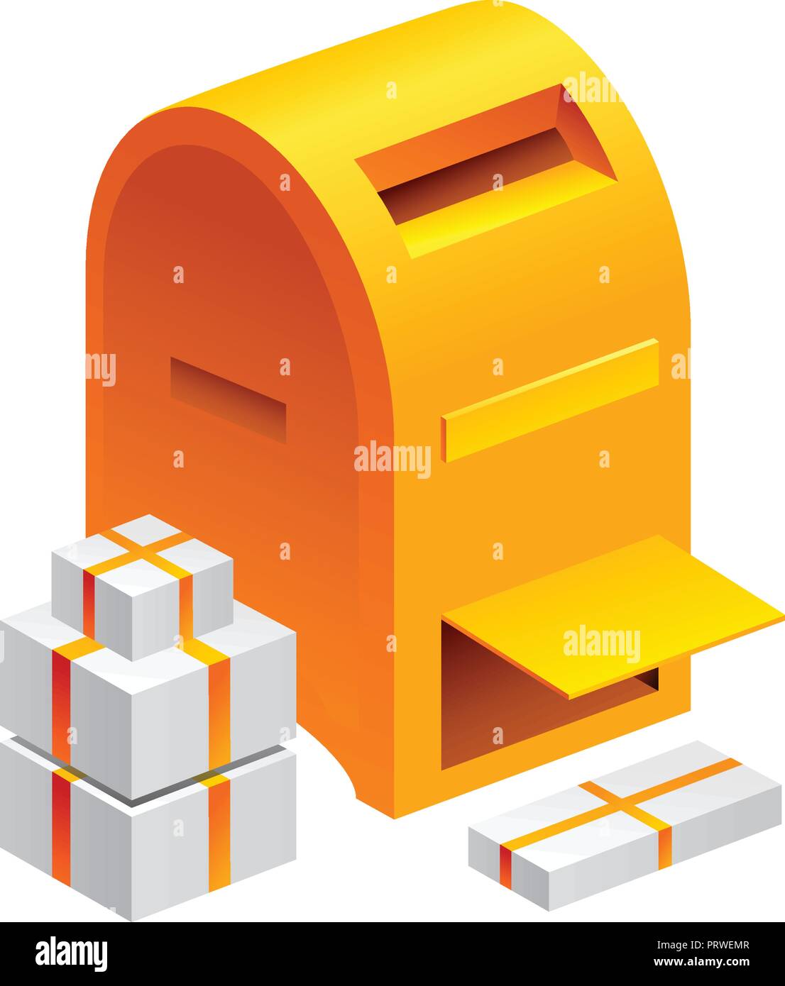 old mailbox symbol.. Vector Illustration Isolated on White Background