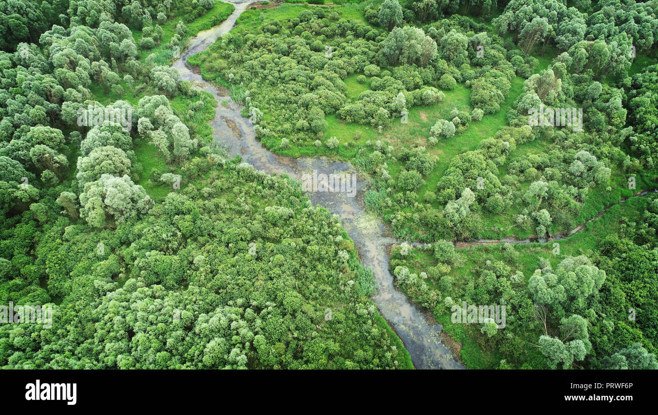 Aerial landscape from the drone Stock Photo - Alamy