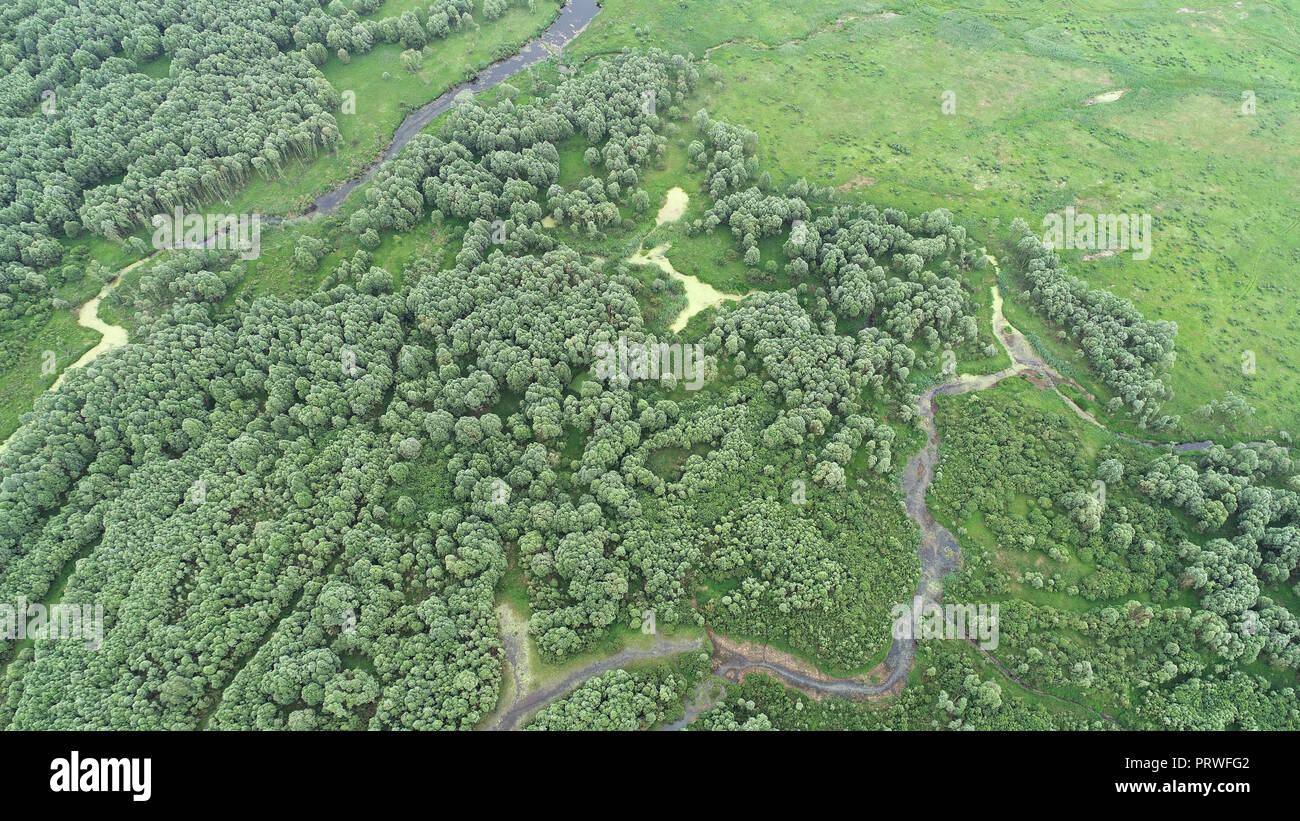 Aerial landscape from the drone Stock Photo - Alamy