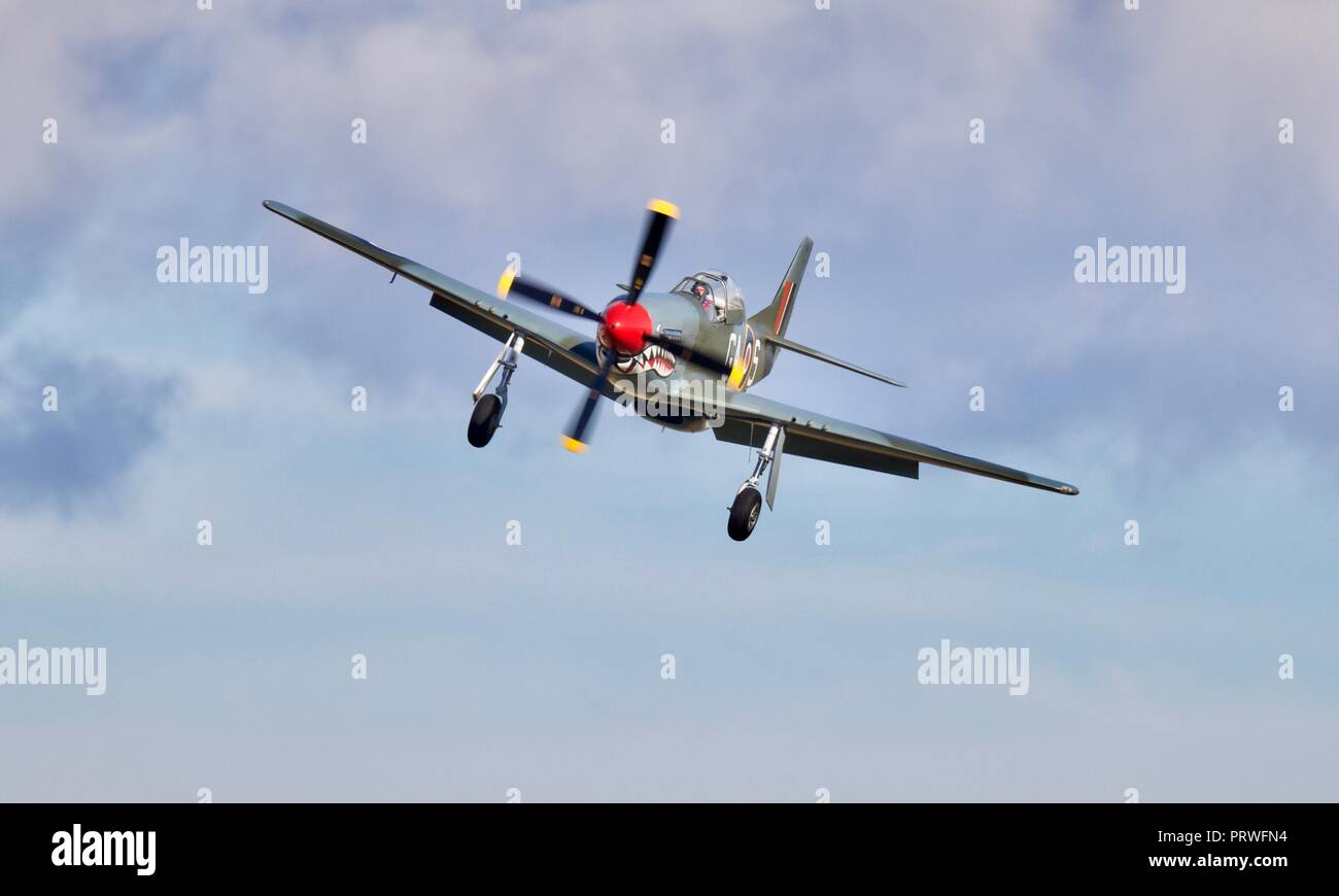 North American P-51 Mustang D G-SHWN ‘The Shark’ Stock Photo