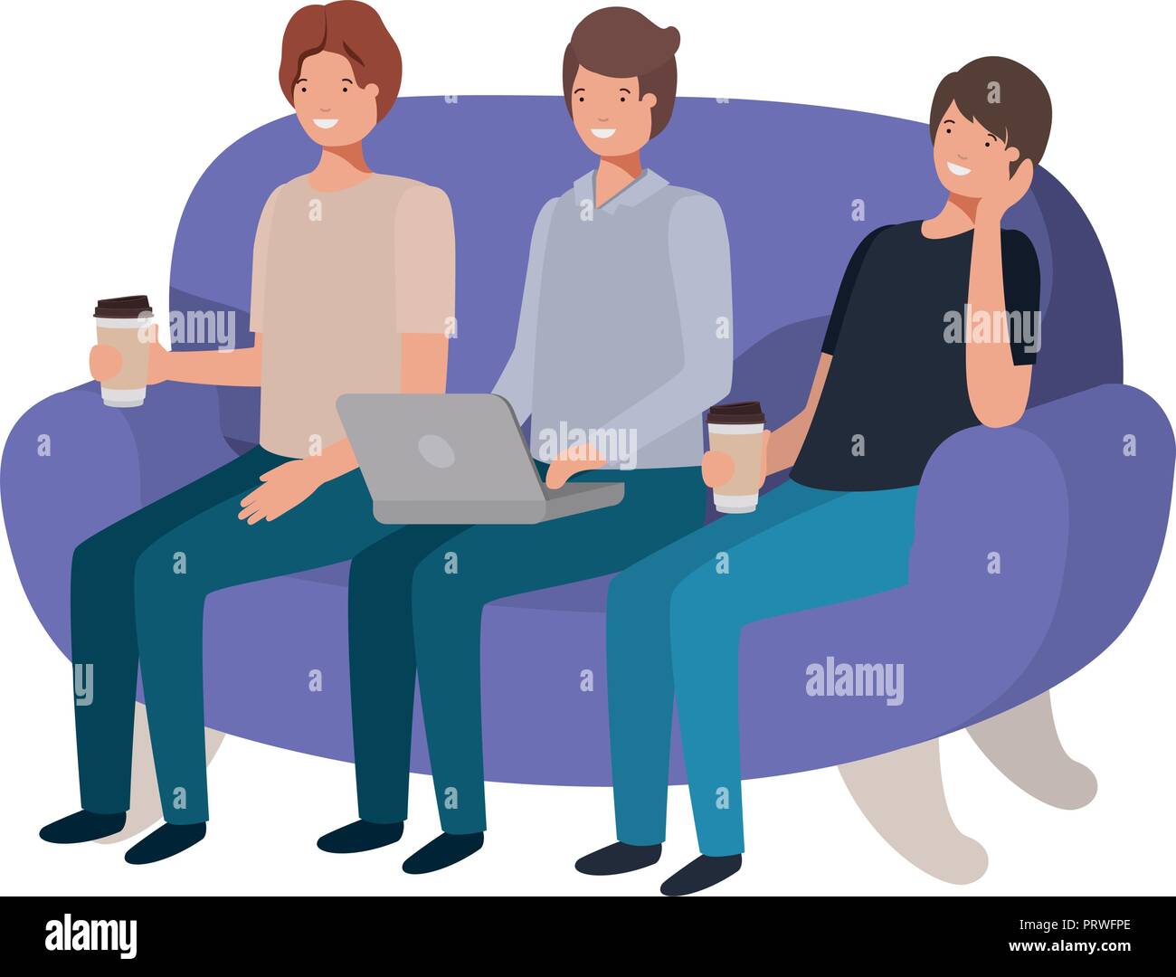 men sitting on the sofa avatar character Stock Vector Image & Art - Alamy