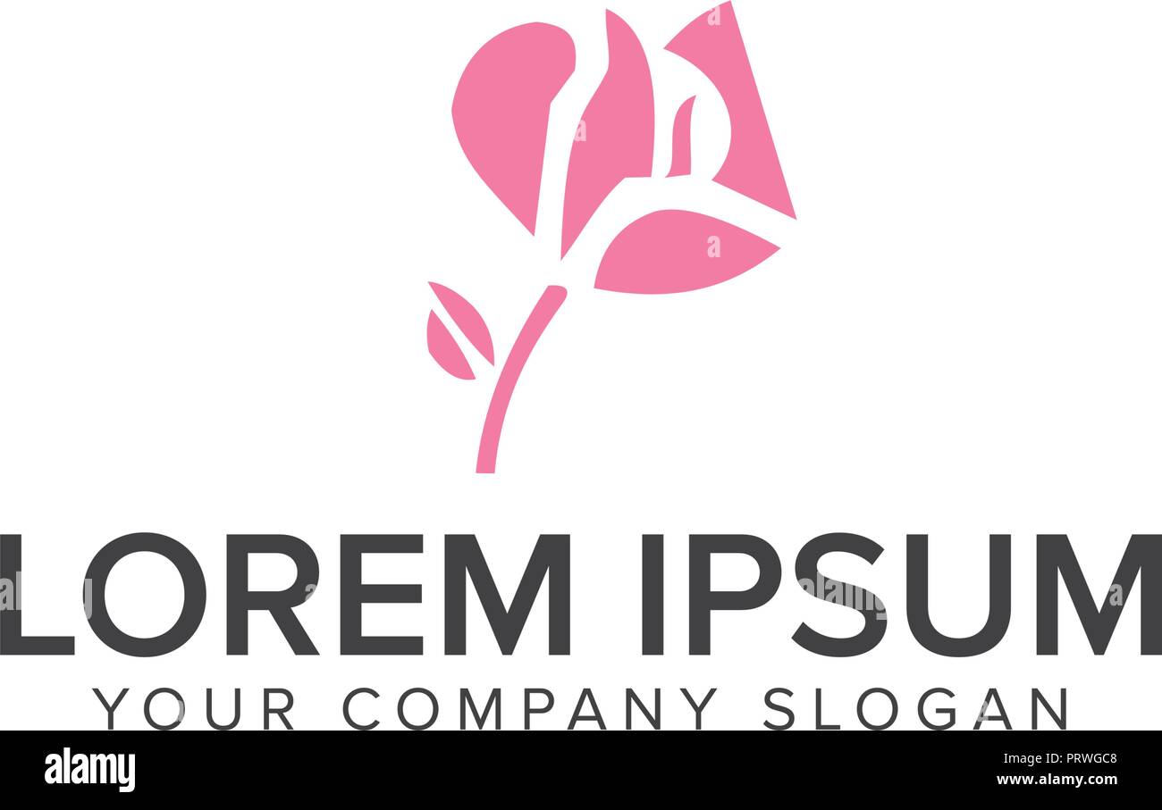 pink flower logo design concept template Stock Vector Image & Art Alamy