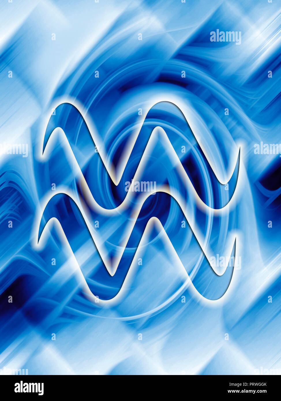 astrology sign of Aquarius symbol Stock Photo - Alamy