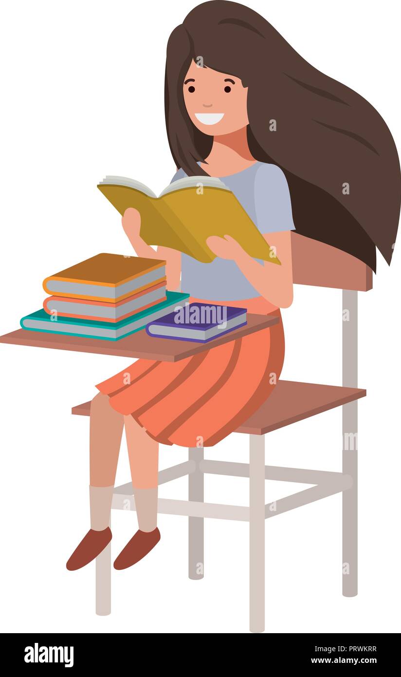 young student girl reading in school chair Stock Vector Image & Art - Alamy young student girl reading in school chair Stock Vector Image & Art - Alamy