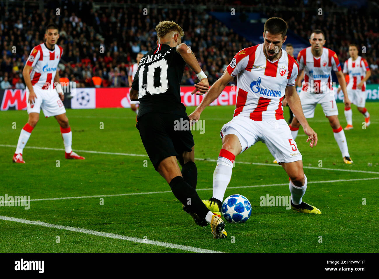 Paris, France. Credit: D. 3rd Oct, 2018. Neymar (PSG) Football/Soccer : UEFA Champions League Group C