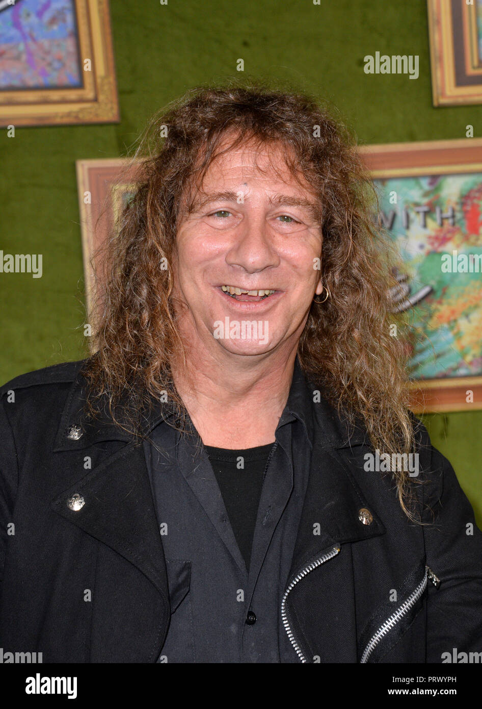 Los Angeles, California, USA. 4th October, 2018. Steve 'Lips' Kudlow of rock group Anvil at the Los Angeles premiere for 'My Dinner With Herve' at Paramount Studios. Picture: Paul Smith/Featureflash Credit: Paul Smith/Alamy Live News Stock Photo