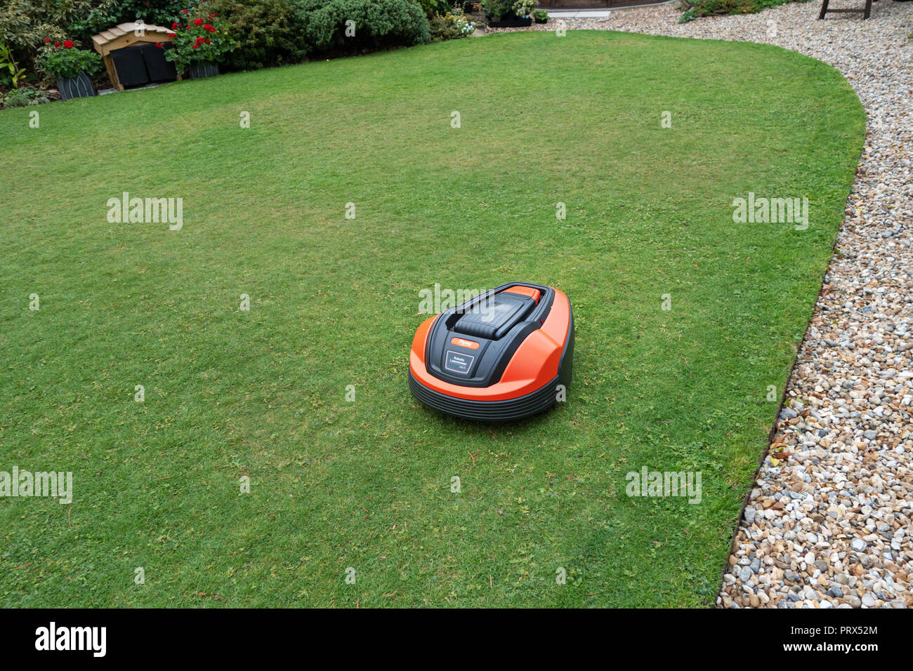 Hi Tech Robot completely Automatic lawn mower Stock Photo - Alamy