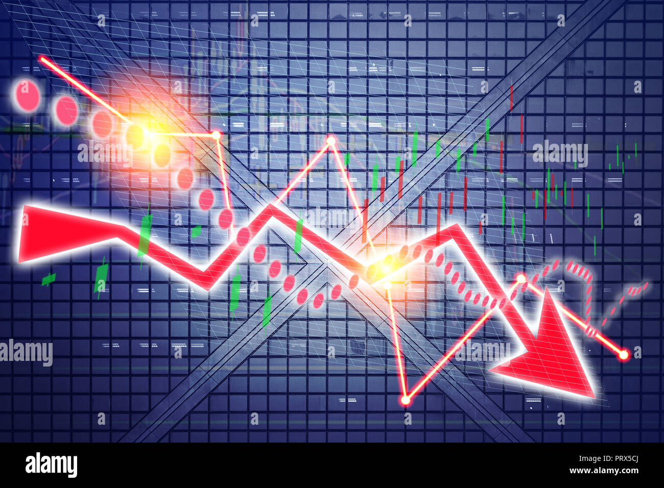 Stock index growth shown the graph and chart in Commercial buildings