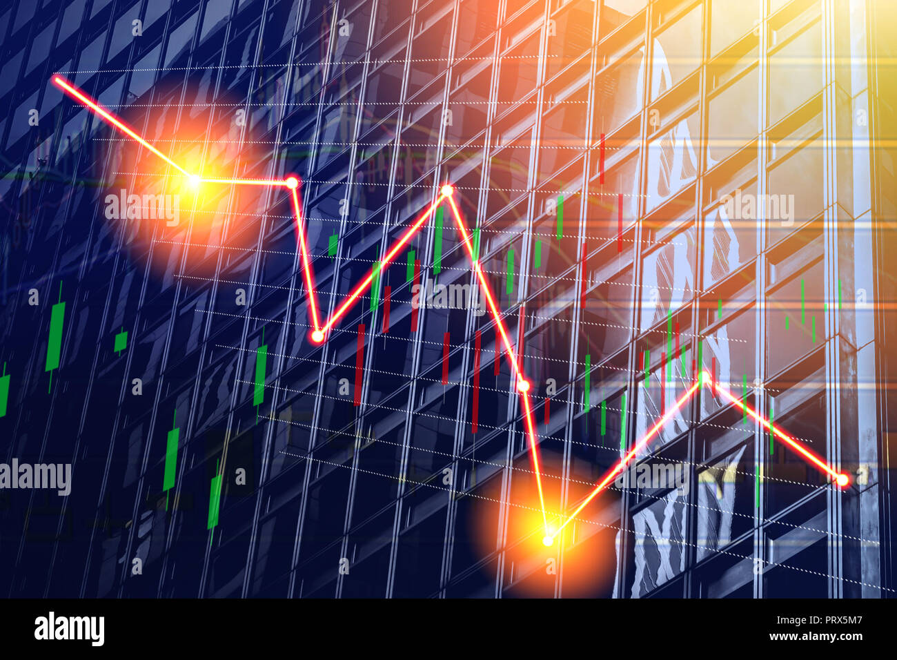 Stock index growth shown the graph and chart in Commercial buildings